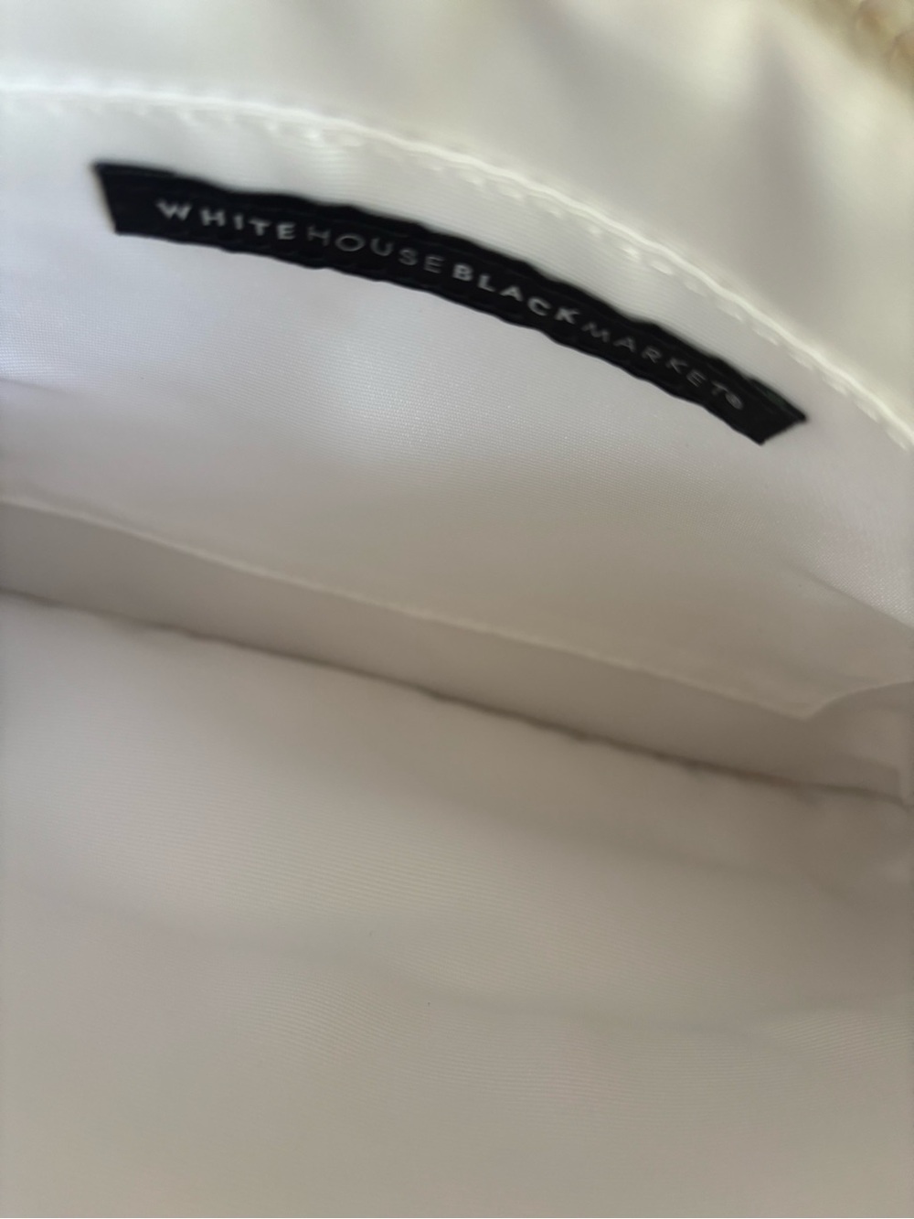 White House Black Market Floral Studded White Wristlet Clutch New Without Tag - Picture 8 of 9
